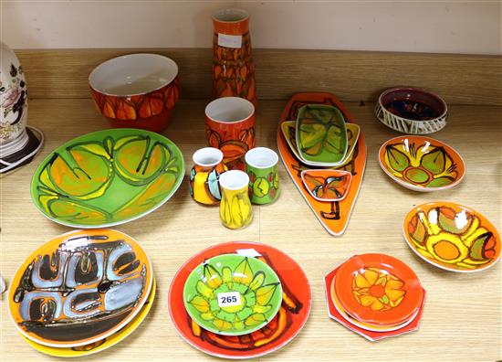 A collection of Poole Delphis pottery 23cm